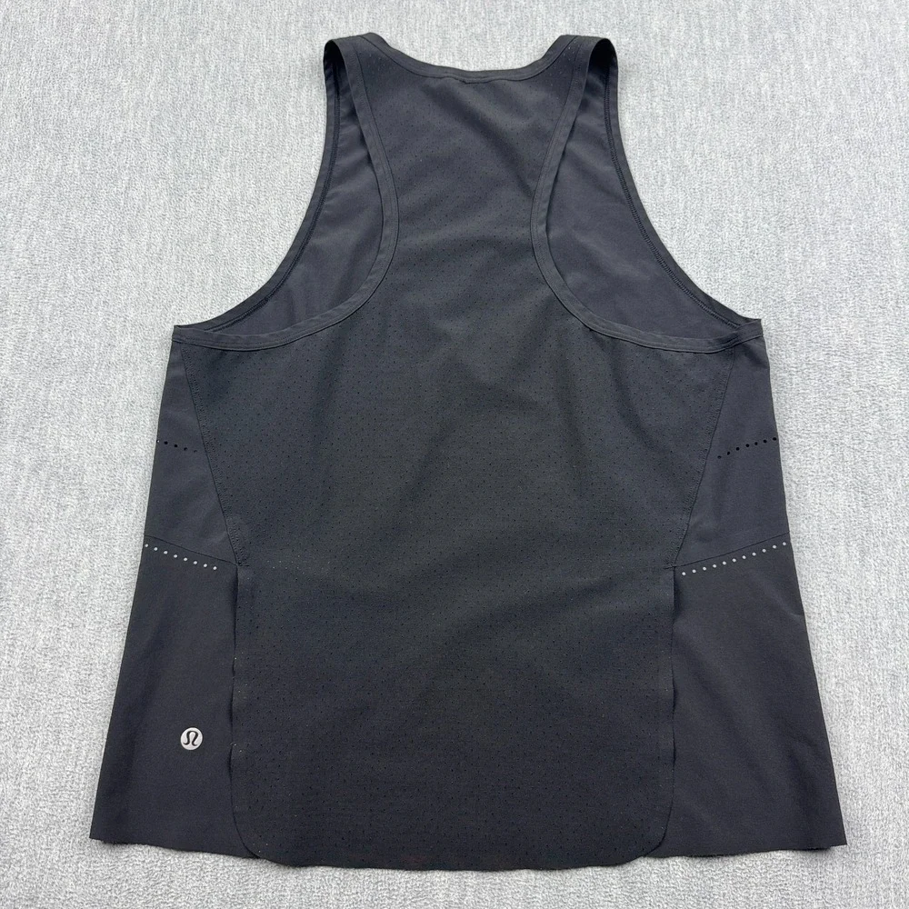 Lululemon Tank Top Womens 8‎ Black Find Your Pace Sleeveless Running Athletic